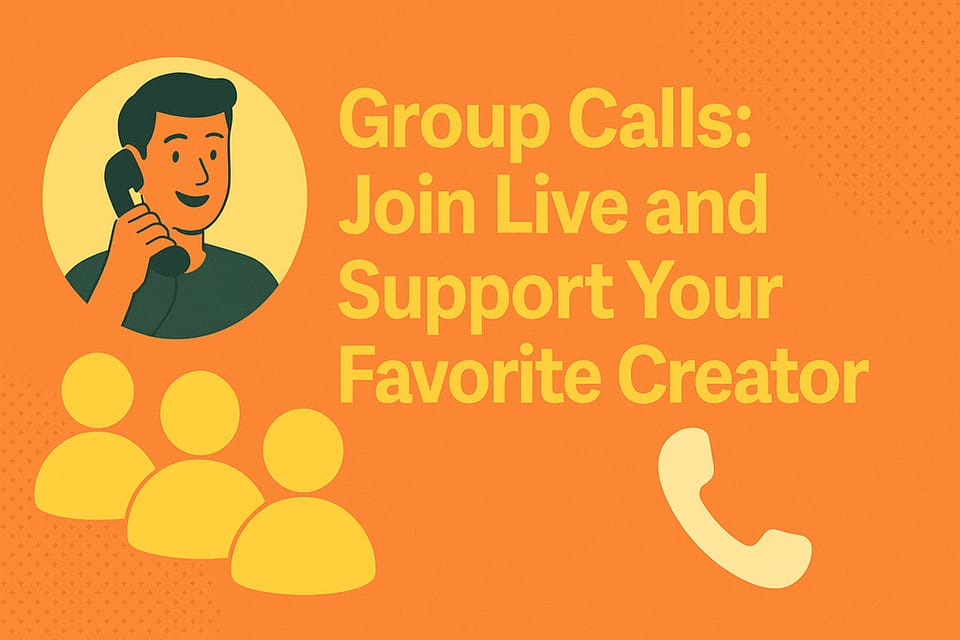 Group Calls: Join Live and Support Your Favorite Creator